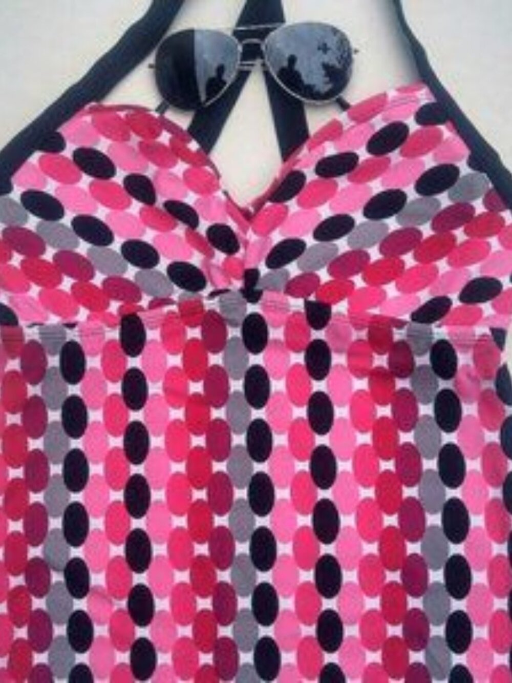 Fashion Bug SZ 6 Bright Crossed Back Bikini Tankini Top